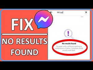 How To Fix "No Results Found" Error on Messenger [2024]