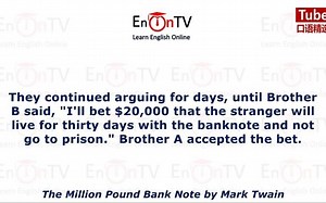【英语分级阅读 level 1】P1 马克·吐温《百万英镑钞票》| 雅思托福 四六级| 英语阅读 听力材料