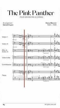 The Pink Panther theme for string orchestra