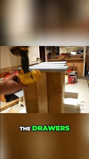 DIY Drawer Makeover: Painting & Installing Pulls Together! #shorts