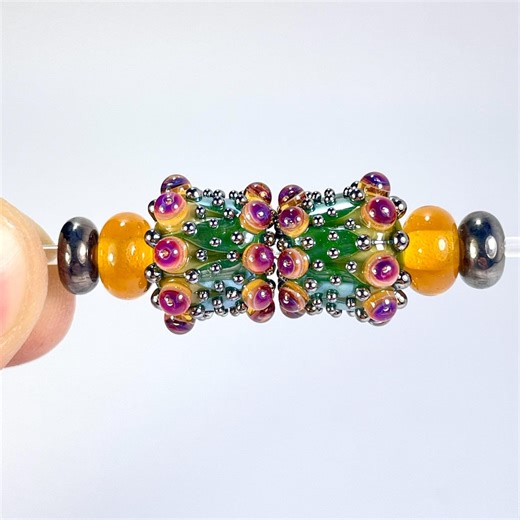 Handmade Lampwork Glass Beads With Spacer Beads – Pair for Earrings, Artisan Jewelry Making - Etsy