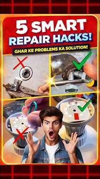 WOW 😲 5 Smart Repair Hacks Jo Har Ghar Me Kaam Aayein. #gharkenuskhe #secrethacks #facts