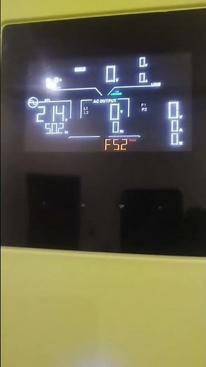 F 52 || fault f52 || alarm in hybrid inverter || solar system installed #solar #solarsystem