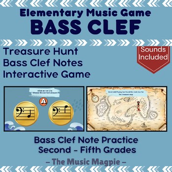 Bass Clef Notes Game | Interactive Elementary Music "Treasure Hunt"