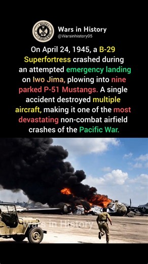 When a B-29 Wiped Out 9 P-51 Mustangs on Iwo Jima 💥 #ww2
