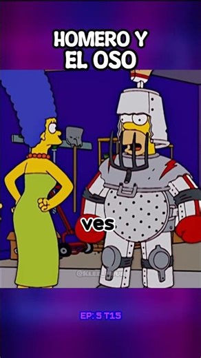 HOMER FIGHTS WITH A BEAR