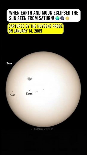 When Earth and Moon Eclipsed the Sun — Seen from Saturn! 🌍🌑☀️