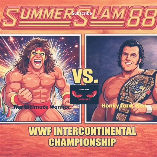 1988 WWE Summerslam Honky Tonk Man vs Ultimate Warrior #wwe #wrestlingwithwregret #wrestlingbios