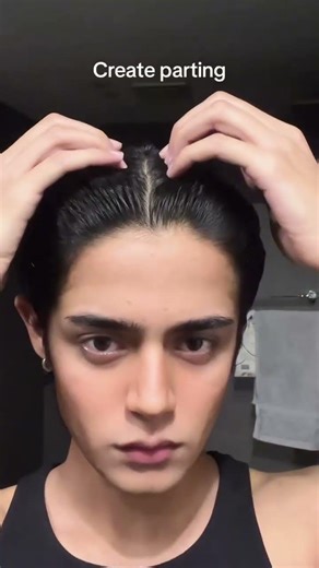Men Middle parting tutorial #shorts #mustafababar #hairtutorial #menhairstyles