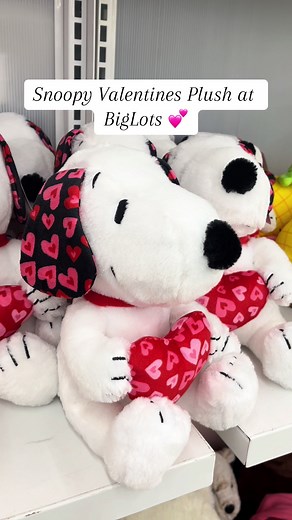 the little hearts on his little ear and little heart ❤️🩷🤍 @Snoopy #snoopy #snoopyfinds #peanuts #biglots #snoopyplush #snoopyvalentine #valentines