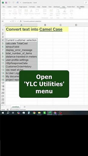 🐪 CAMEL CASE in Excel #shorts