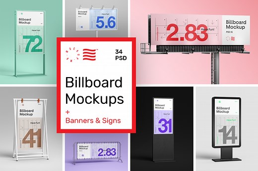 Billboard Mockups + Banners & Signs, an Advertising Mockup by Mr.Mockup™
