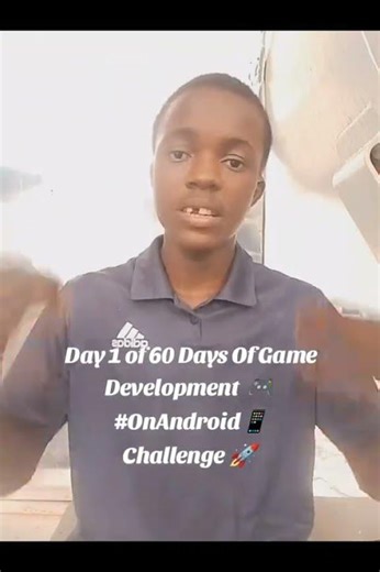 Day 1 of my 60 Days Game Development On Android Challenge starting today, September 1st 2025