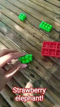 how to build a strawberry elephant on Lego! #stealabrainrot #lego #building