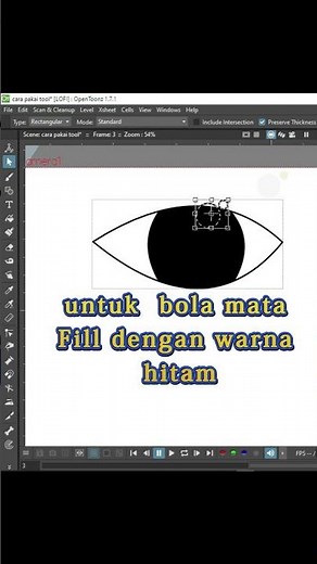 How to quickly draw eyes in OpenToonz. vector level