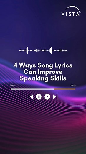 165 reactions · 15 shares | Listening to target-language music is a popular way to improve comprehension skills. It might be surprising to learn, however, that it can also help you hone your speaking abilities. Song lyrics are not just words to be understood, but also tools for better communication. Here are four ways song lyrics can improve your speaking skills.   | Vista Higher Learning Pre-K-12 | Facebook