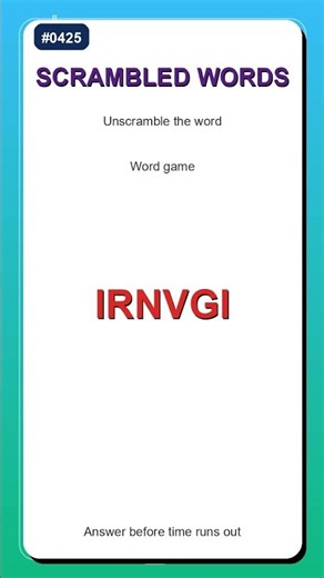 Scrambled Words Challenge #0425 | Unscramble the Word Fast