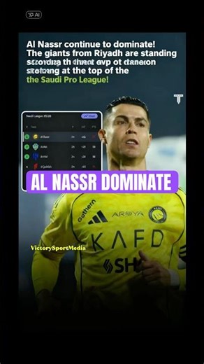 AL NASSR STAY ON TOP! Dominating the Saudi Pro League #AlNassr#CristianoRonaldo#SPL#FootballShorts