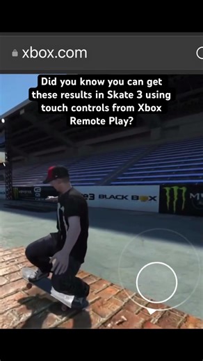 Xbox Remote Play: Skate 3 Touch Controls