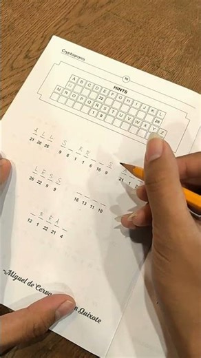 Cryptograms tutorial #books #cryptograms #puzzlegame #activitybook #bookware #shorts