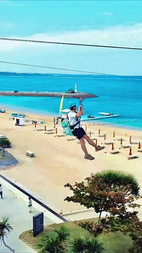沖繩喜來登太陽海灣渡假酒店海上溜索体验分享