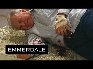 Emmerdale - Lachlan Shoots Lawrence With A Shotgun