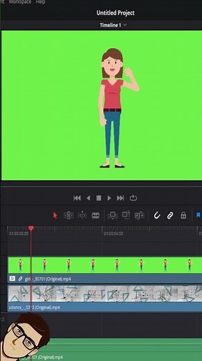 Davinci Resolve, Chroma Key green screen #learn #davinciresolve #google #chromakey
