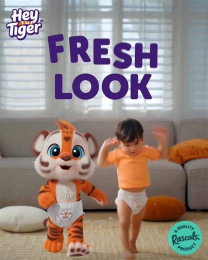 Who's lovin' the new look? 😍 Our all-new Hey Tiger Diapers don't only look cute... They come with big upgrades too: softer topsheet & backsheet, increased coverage, and comfier fit 💯 Try it now! 🛒 https://bit.ly/m/HeyTigerDiapers | Hey Tiger Philippines