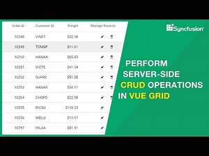 Perform Server-Side CRUD Operations in Vue DataGrid