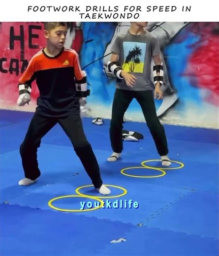 Footwork drills Taekwondo training