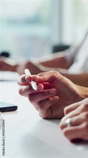 Designer, man or hands in office with stylus, idea planning or contemplation for site development. Coworking, person and play with digital pen, creative thinking or artist tech for web design project