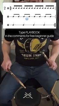 Beginner drummer basic rhythm practice- play along with me 🤘#beginnerdrumlessons