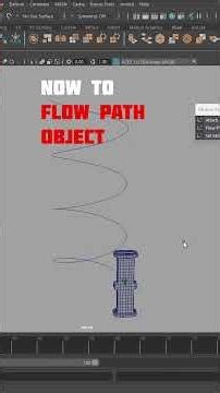 Attach Geometry on Path in Maya 🔥 | Easy Motion Setup #Shorts