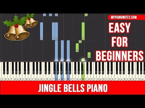 Jingle Bells Piano - EASY Tutorial with Letter Notes [with Chords]
