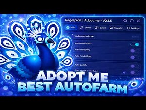 [ NEW🦚 ] ADOPT ME AUTO FARM SCRIPT | AUTO FARM CASH | AUTO GROW EGGS & PETS🦚MOONBEAM PEACOCK🦚