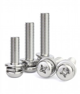 [Hot Item] Stainless Steel M4 X 16mm Sems Zinc Machine Screw Bolt with Spring and Flat Washer Pre-Assembly