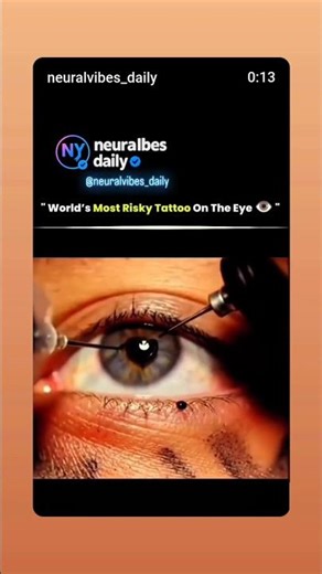 World’s Most Risky Tattoo on the Eye 👁️⚠️ | Shocking Fact #Shorts