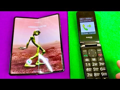 Green Alien Dance video background call to my Samsung Galaxy Z Fold 3 5G. Sigma outgoing call