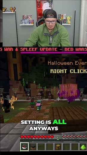 Minecraft Halloween Lobby Gameplay: Customizing Weather & Game Selection! #shorts
