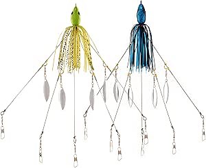5 Arms Alabama Umbrella Rig Fishing Bass Kit Fishing Lures Bait Rigs for Lures Trout Salmon Freshwater