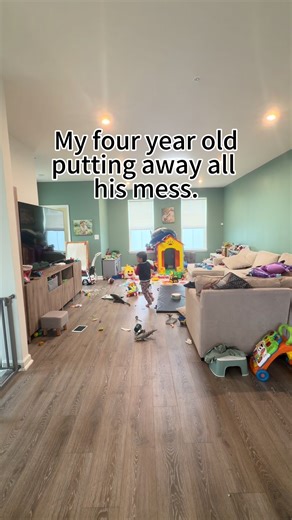 4-Year-Old Cleans Messy House & Toys