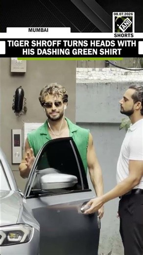Actor Tiger Shroff makes a powerful style statement in bold green sleeveless look in Mumbai