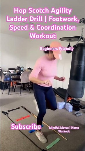 Hop Scotch Agility Ladder Drill | Footwork, Speed & Coordination Workout#trending #homeworkout