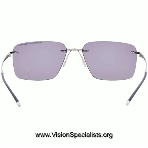 Porsche Design P8923D Sunglasses Titanium Mens Palladium Silver Mirror 62mm Palladium Silver Mirror
