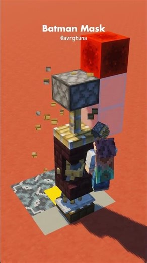 Batman Mask | Minecraft Mini Tutorial | #minecraftbuilding #minecrafttutorial #minecraft