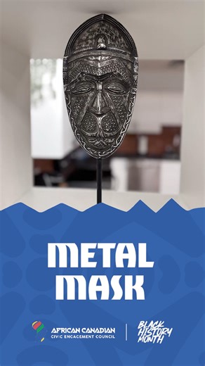 A legacy in metal works and artistry. More than a mask. Forged in fire. Shaped by spirit. Displayed at the Timbuktu Innovation Hub along with other remarkable artworks of Black artists is this metal mask. African metal masks carry centuries of history—crafted not just as art, but as sacred objects of power, protection, and identity. From the refined bronze masterpieces of the Yoruba to the legendary cast works of the Edo in the Kingdom of Benin, metal masks were created to honor royalty, ancesto