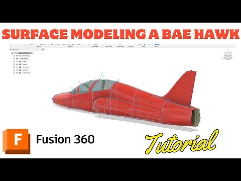 Surface modeling a BAE Hawk in Fusion 360/CAD
