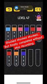 Water Sort Puzzle Level 47 Walkthrough #shorts #watersortpuzzle