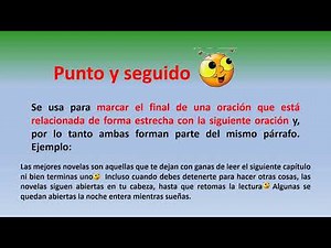 Uso del punto y sus clases - Seguido, aparte y final