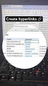 How to Create hyperlinks 🔗 #excel #computereducation #hyperlinks